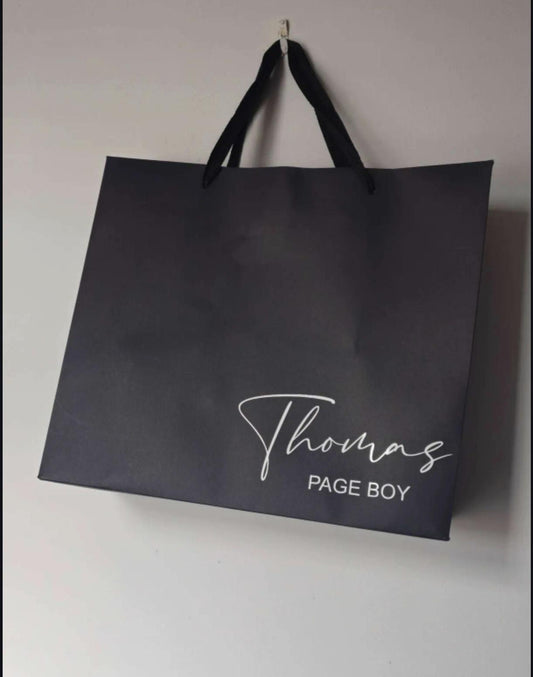 Personalised Black Gift Bag