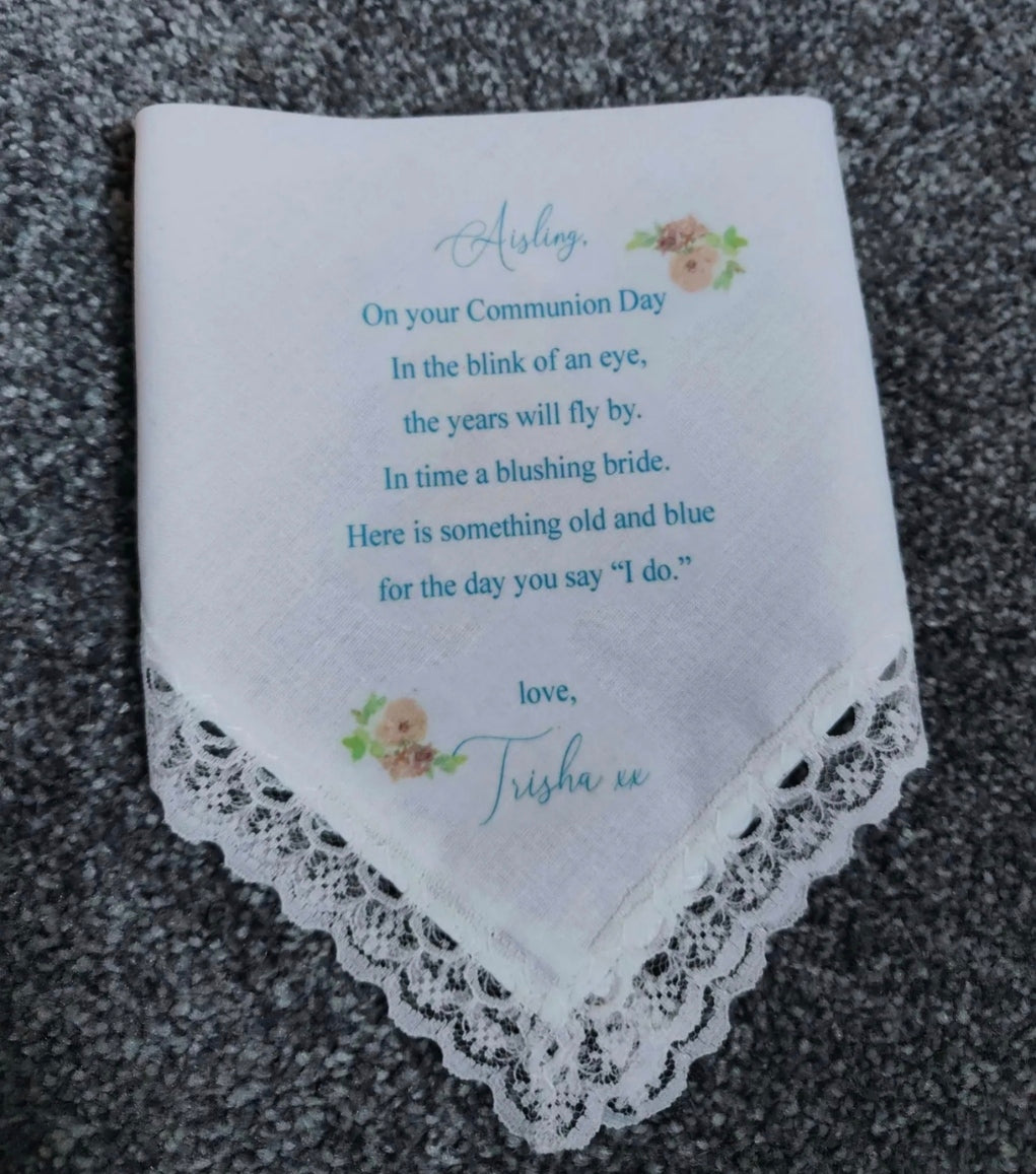 Personalised Communion/Confirmation Hankie