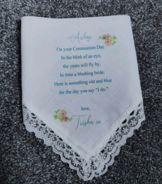 Personalised Communion/Confirmation Hankie
