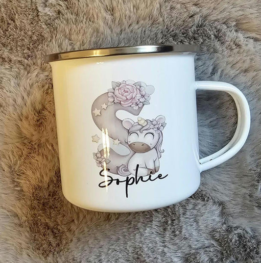 Personalised Unicorn Initial Mug