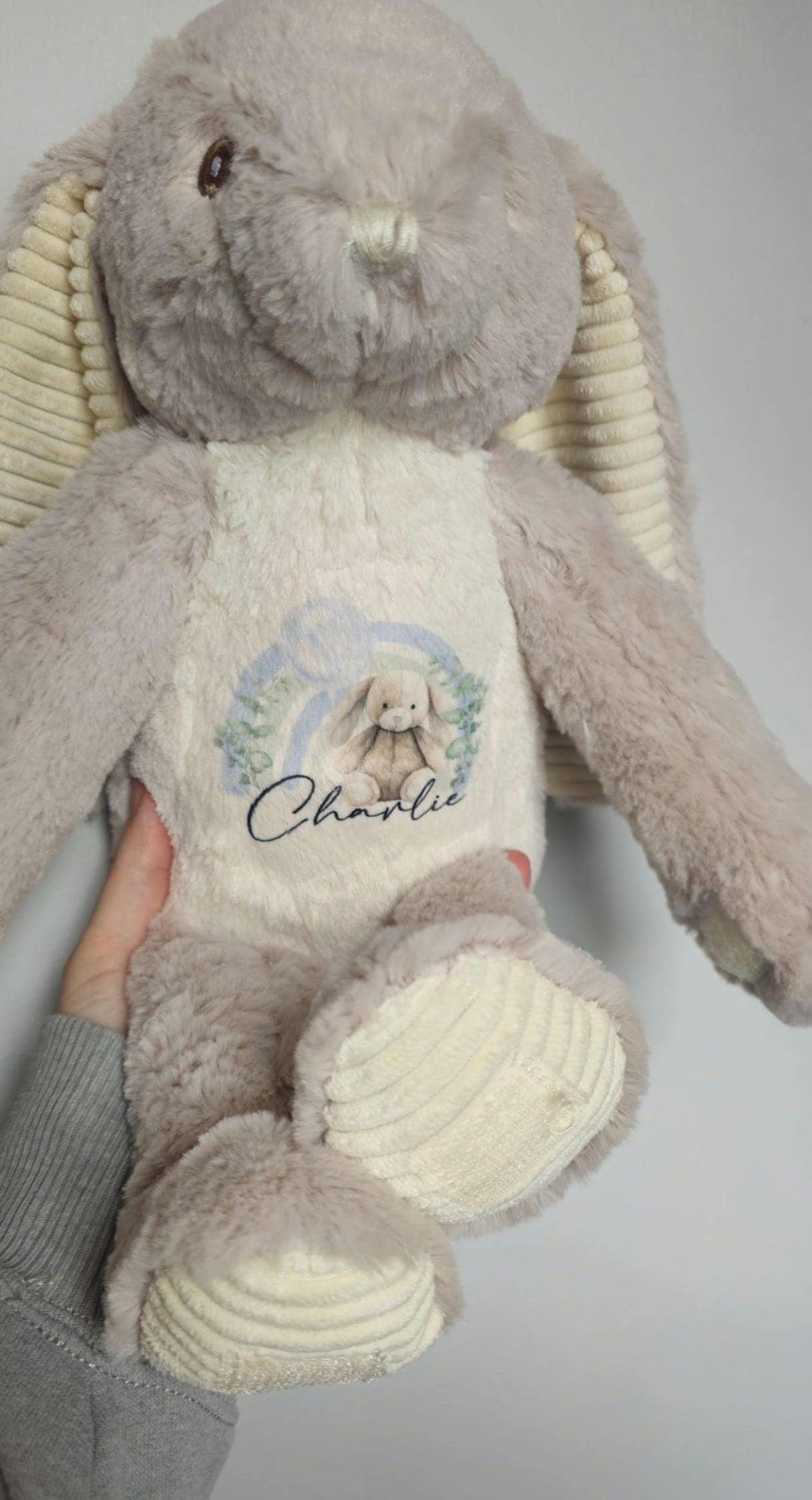 Personalised New Baby Bunny and Blanket